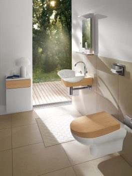 Подвесной унитаз Villeroy&Boch My Nature 561010R1 10R1 alpin Сeramicplus