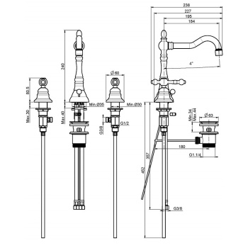 Смеситель для раковины Fima Carlo Frattini Epoque F5051CR хром