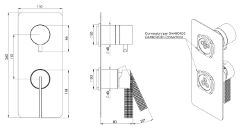 Смеситель для душа Daniel Club ANC612D3KBOIL бронза масляная