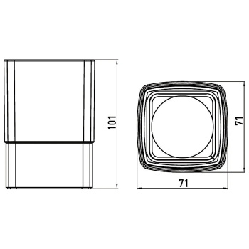 Настольный стакан сатинированный Emco Loft, черный 0520 133 01