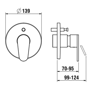 Laufen The New Classic смеситель для душа скрытого монтажа, для установки с Simibox, цвет хром