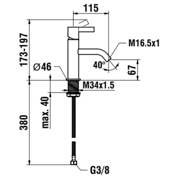 Смеситель для раковины Kartell By Laufen 3.1133.1.001.100.1 золото