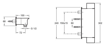Смеситель для душа Jacob Delafon Stance E9102-CP Хром
