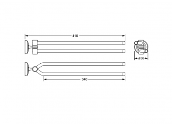 Держатель для полотенец Jorger Belledor 631.00.002.035 серебряный никель