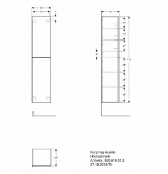 Шкаф-пенал 40 см Geberit Acanto 500.619.JL.2
