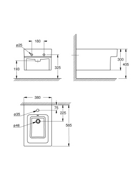 Биде подвесное GROHE Cube Ceramic, альпин-белый 3948600H