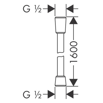 HG Comfortflex Душевой шланг  1,60 м, цвет: хром