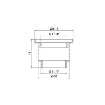 Удлинение для слива Burlington Arcade ARCW19 NKL никель