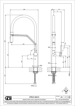 Смеситель для кухни Gessi 60315.299 Matte Black