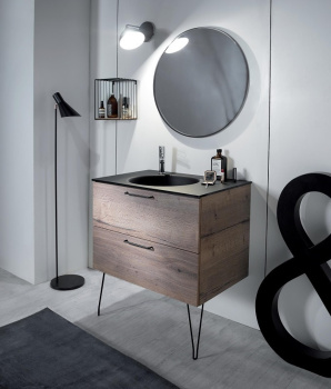 Jacob Delafon Odeon Rive Gauche Зеркало с подсветкой 70 см , лакированная рама чёрный сати