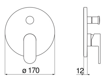 Смеситель для ванны Nobili Up UP94100/EBM черный