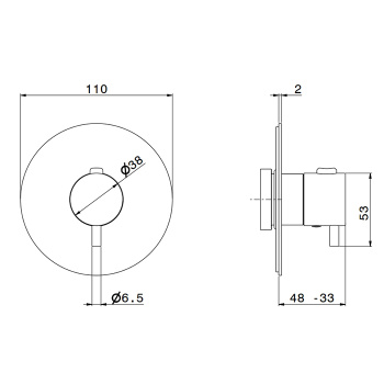 Смеситель для душа термостат Newform X-steel 316 без запорного вентиля, для 27890, INOX 67670EX.50.050