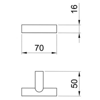Крючок Fantini Young матовая натуральная сталь 96 93 7608