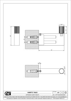 Крючок Gessi Habito 70523.727 Brass Brushed PVD
