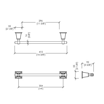Полотенцедержатель Devon&Devon Time 41.5 золото TM309OT