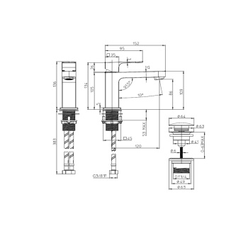 Смеситель для раковины Bossini Gillo Z00704.030 хром