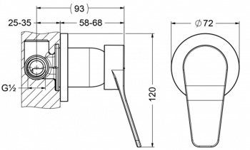Смеситель для гигиенического душа Jorger Eleven 633.20.237.000 chrome
