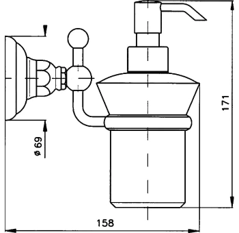 Дозатор подвесной Nicolazzi Classica 1489CR, хром
