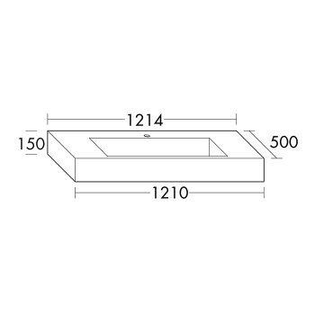 Burgbad Crono Раковина 121x50 см, 1 отв., цвет: белый MWDU121C0001*1