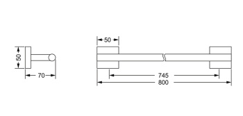Держатель для полотенец Jorger Charleston Square 634.00.040.000 chrome