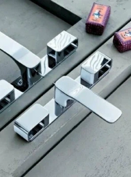 Axor Urquiola Смеситель на край ванны, на 3 отверстия, с панелью, цвет: хром 11436000