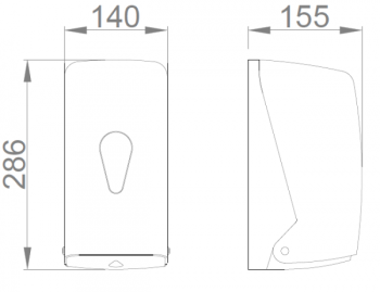 Диспенсер wick mini для бумаги рулонной с центральной вытяжкой из пластика белый Nofer 04108.Mini.W