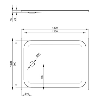 Душевой поддон Bette 130х100 см 5788-000