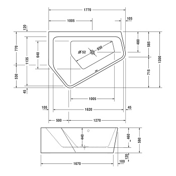 Акриловая ванна Duravit Paiova 177x130 700394000000000