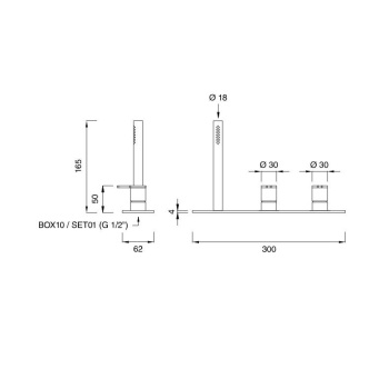 Cмеситель для ванны CEA Design Innovo INV 55 S сталь