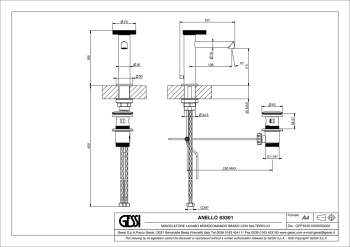 Смеситель для раковины Gessi Anello 63301.707 черный