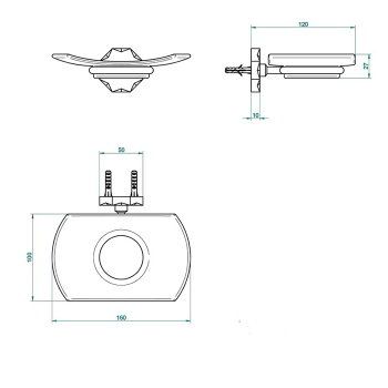 Мыльница стеклянная THG Nihal Porcelaine Ivoire U2N-F30-500 soft gold