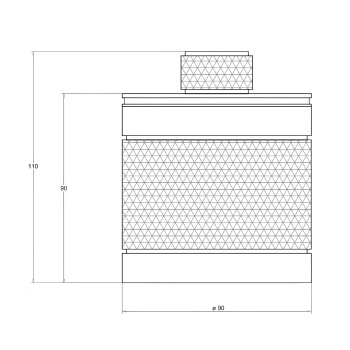 Контейнер с крышкой Bertocci Officina 01, золото матовое 12775325050