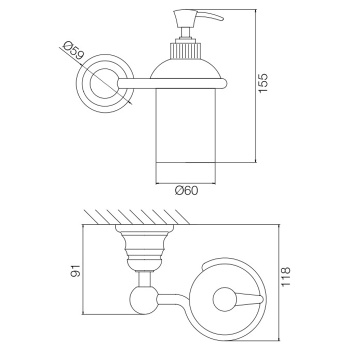 Диспенсер для жидкого мыла Fima Carlo Frattini Victory стеклянный, хром F6063/3CR