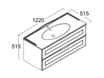 Тумба под раковину Berloni Bagno SUITE VINTAGE SUVBS2C120C/176/SHALAO 176
