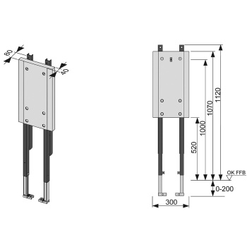 Инсталляция для поручня для инвалидов Tece Teceprofil 9360000 красный