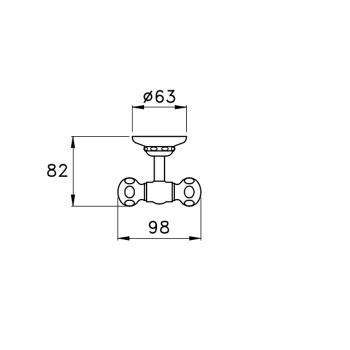 Крючок двойной Stella Italica 1082bis хром IT 10021 CR00