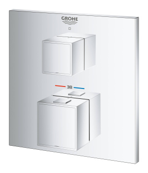 Внешняя часть термостата Grohe Grohtherm Cube 24153000 хром