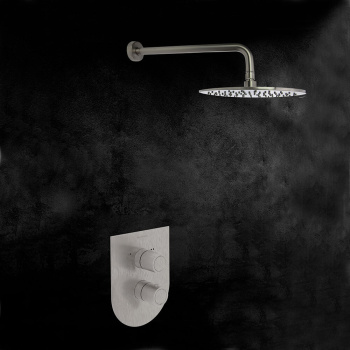 Смеситель для душа Ramonsoler Urban Chic встраиваемый термостатический с тропическим душем никель K2124012NC