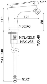 Смеситель для биде Paffoni Elys ELY13,1CR