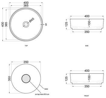 Раковина накладная Cielo Shui Comfort SHCOLAO40 LV 40 см черный