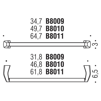 Полотенцедержатель Colombo Road 65см хром/карбон B8011.CRQ