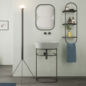 Консоль под раковину напольная Simas Wave WASA02 nero matt 50х75 см черный