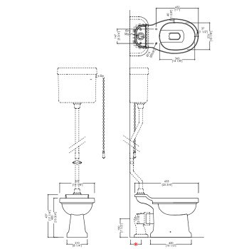 Унитаз моноблок Devon&Devon Blues IBWCBLUES для высокого бачка