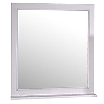 Зеркало ASB-Woodline Гранда 60см белый c серебряной патиной 11483