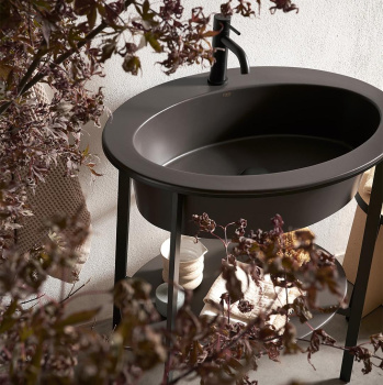 Раковина встраиваемая Cielo I Catini Catino Oval CALAO PM 70 см серый