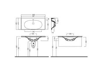 Раковина подвесная\накладная Hatria LE FIABE Y1BQ01