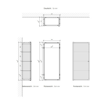 Шкафчик подвесной Decor Walther Glas S 3 35x19x40 черный матовый 602463