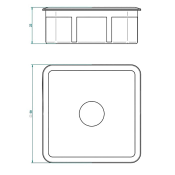 Керамическая коробка для таблеток THG Ithaque Decor Or A7A-A02-4617 белый