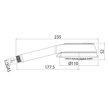 Bossini Classic Душевой гарнитур, настенный, цвет: золото C17003.021
