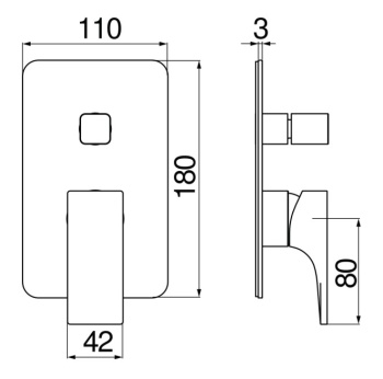 Смеситель для ванны Nobili Seven SE124100/ECR хром